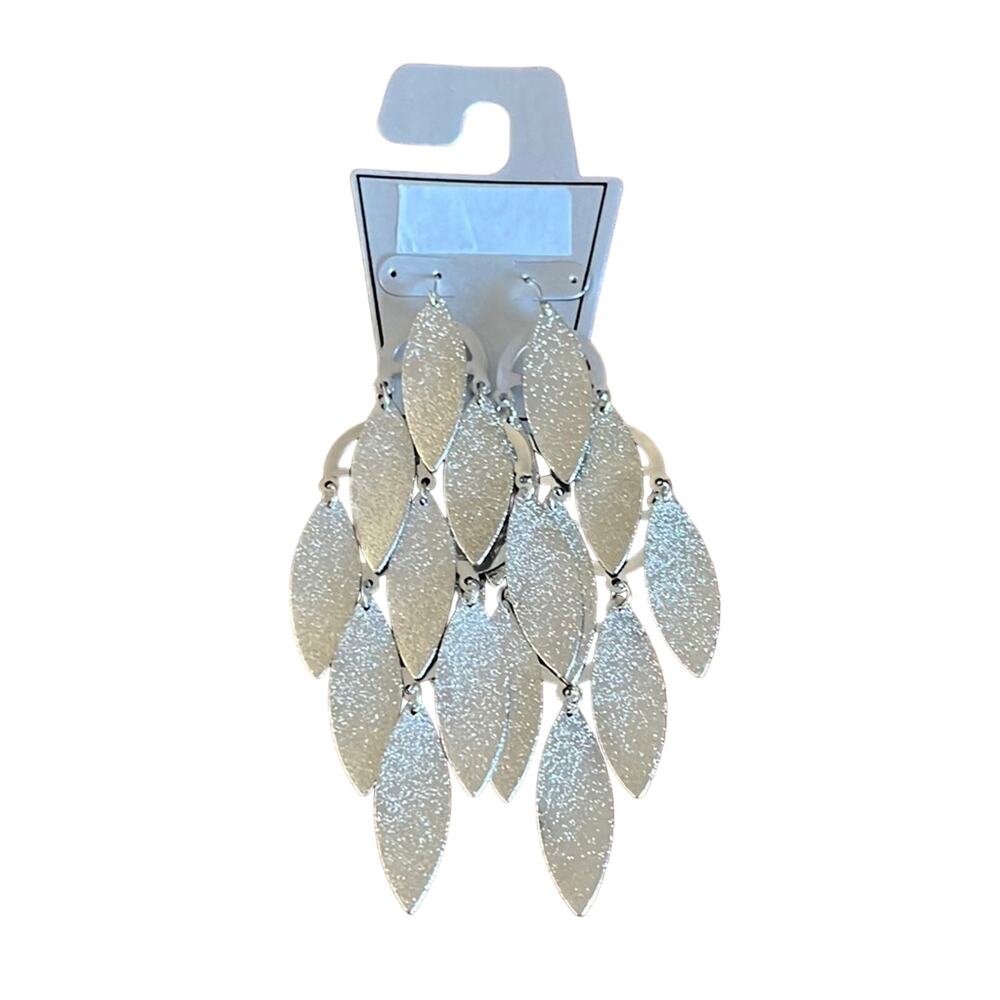 Silvertone Dangling Chandelier Earrings